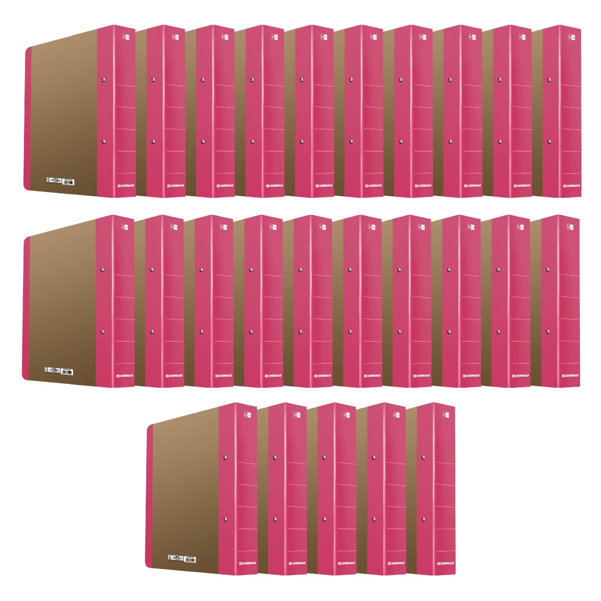 DONAU LIFE 3835001FSC-30 - Archivador de anillas (tamaño A4, 25 unidades, 5 cm - 50 mm, esquinas redondeadas, núcleo de cartón estable, cartón de 1,8 mm de grosor)