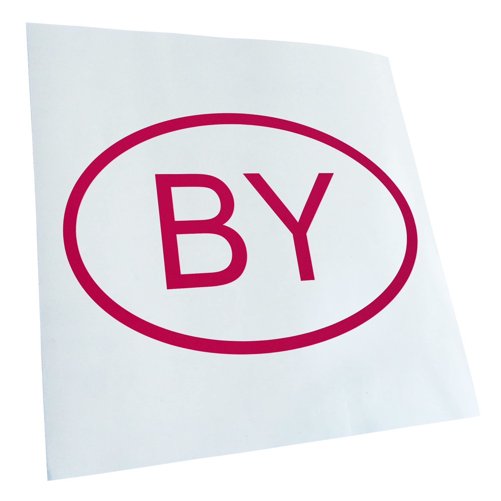 Kiwistar - Car Sticker - Pink - 30 x 20 cm Belarus BY - Rear Window Car Sticker Weatherproof for Car Truck Moped Truck - Sticker Exterior Self-Adhesive Tuning Accessories for Window Vehicle Window