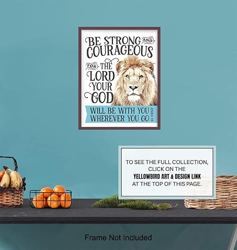 Miniatura 7 de Bible Verse Christian Wall Decor 11x14 - Lion Scripture Decor - Motivational, Sayings, Inspirational Quotes - Religious Art - Christian Wall Art for