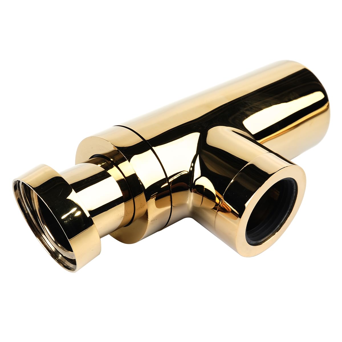 Uniwersalny syfon do umywalki łazienkowej, ukryty otwór czyszczący, syfon zapachowy, regulowany, syfon P, G1 1/4 x 32 mm, antyczna mosiężna rura odpływowa, złoty 12 cm