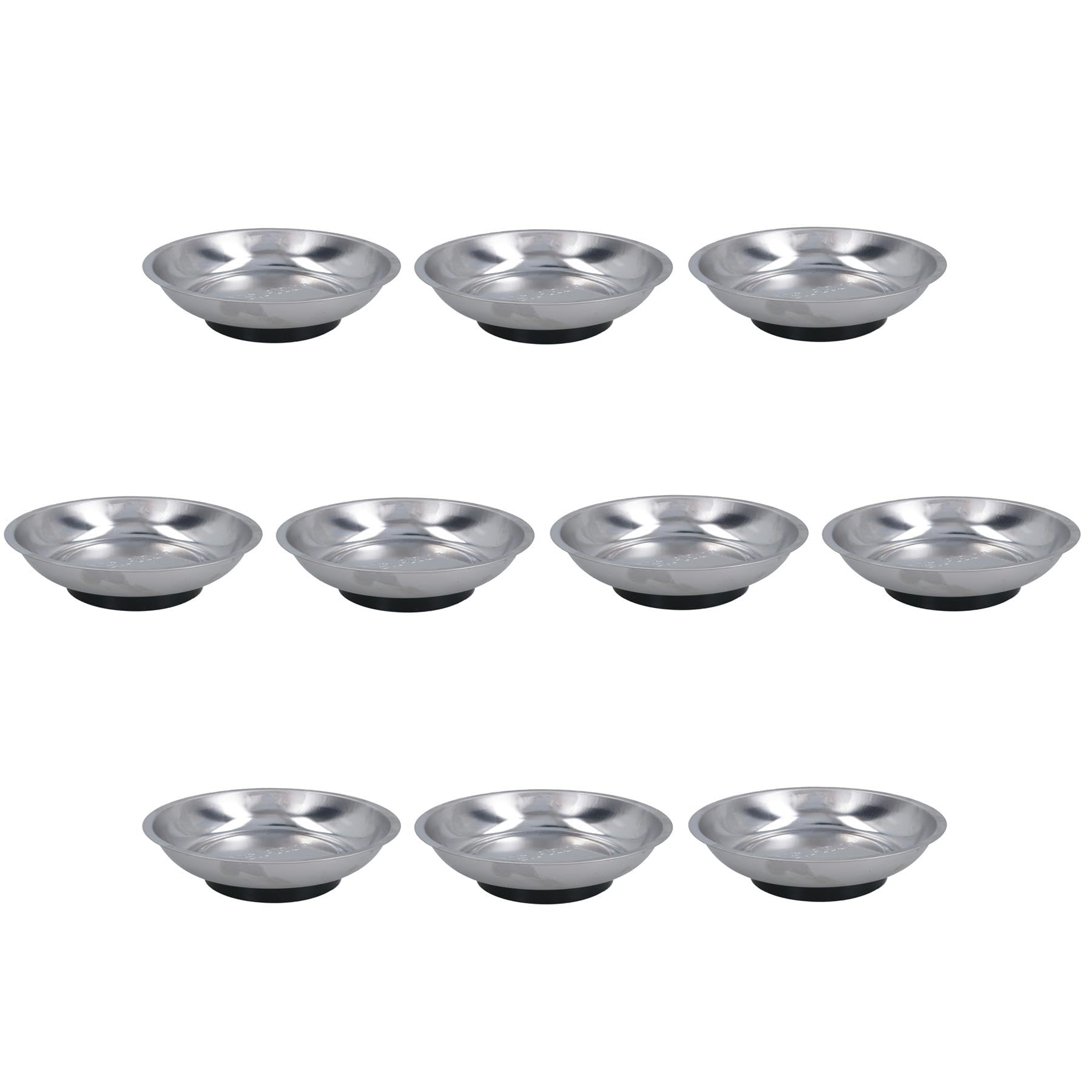 Bandeja magnética redonda de acero inoxidable de 150 mm para organizar tornillos