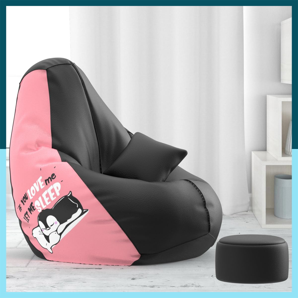ComfyBean Bag with Beans Filled XXXL Bean Bag with Free Cushion and Footrest - Official : ColorfulCreations Combo (Matching Color : Printed, If You Love me - Black Pink) (B0CMDFGMPB) Amazon Price History, Amazon Price Tracker