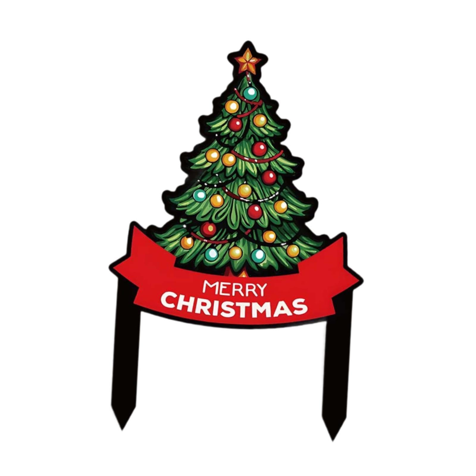 Christmas Yard Sign Ornament 30cm Xmas Decoration for Porch Outdoor Backyard