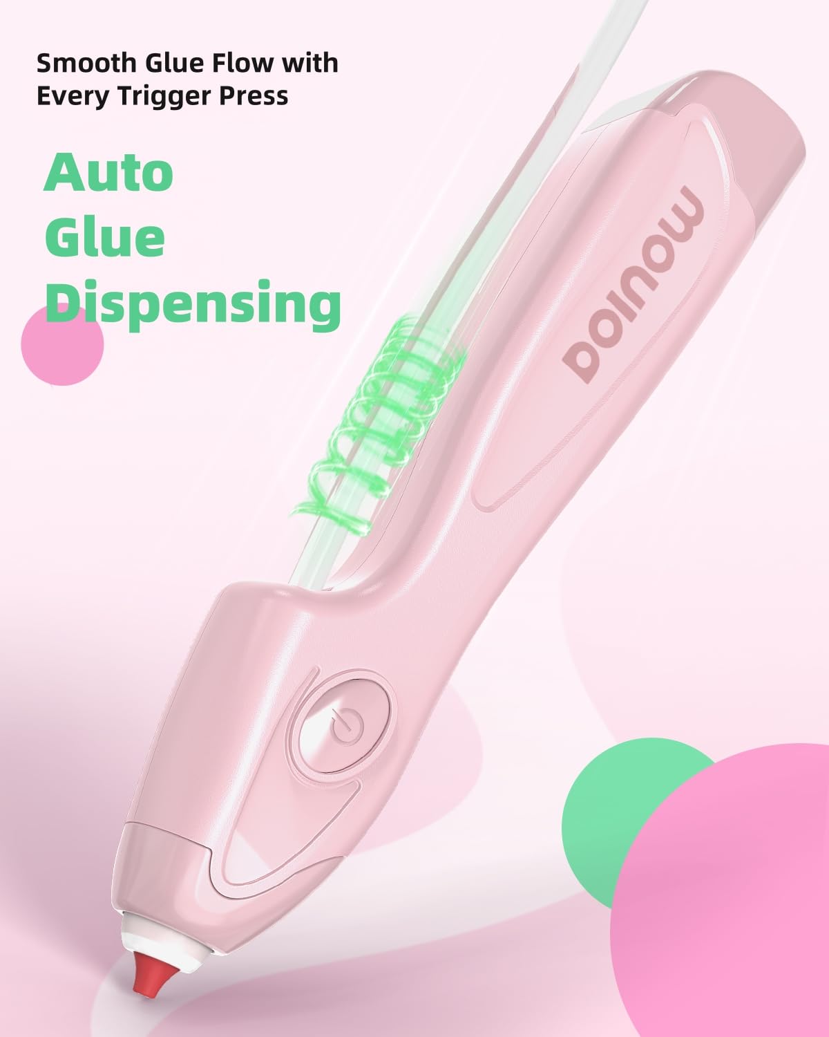 Pistola de pegamento caliente inalámbrica, mini pistola de pegamento de precalentamiento rápido de 6 segundos con 30 barras de pegamento caliente (30 x 185 mm), bolígrafo de pegamento caliente con