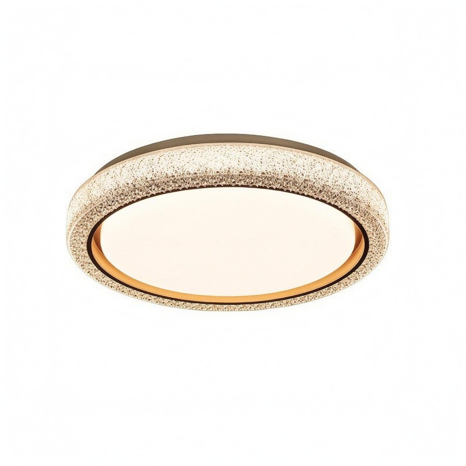 Ra95 Speckled Round Ceiling Lamp High CRI LED Flush Mount Ceiling Light Textured Indoor Lighting Gold Trim, 50CM 64W, Round Stepless-image-41