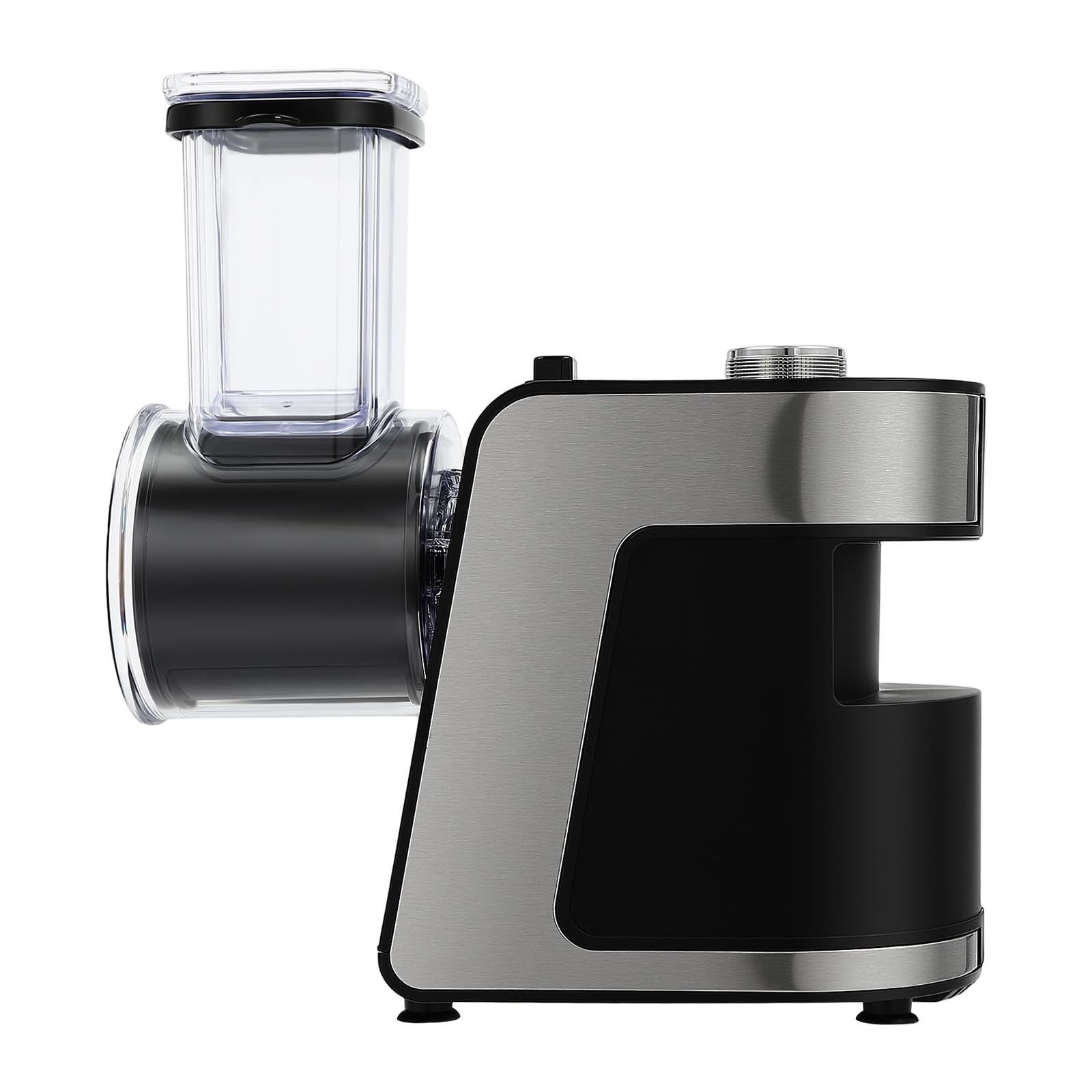 SK-1180 - Cortador de verduras eléctrico | Rallador para frutas y verduras | patatas, pepinos, cebollas, rábanos | 10 cuchillas extraafiladas | empujador de alimentos y pies con ventosa