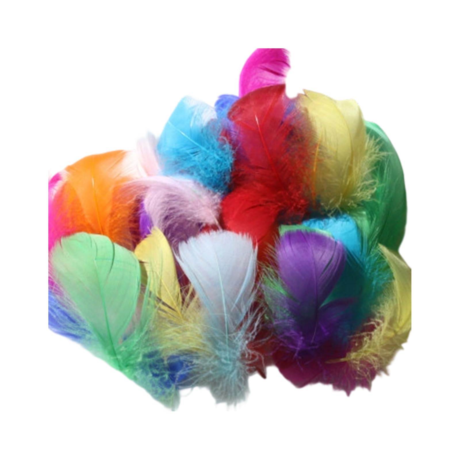 Oxxggkao 300Pcs Rainbow Plumage for Creation Beautiful Accent for Costumes Bags and Special Occasions Quills for Crafting
