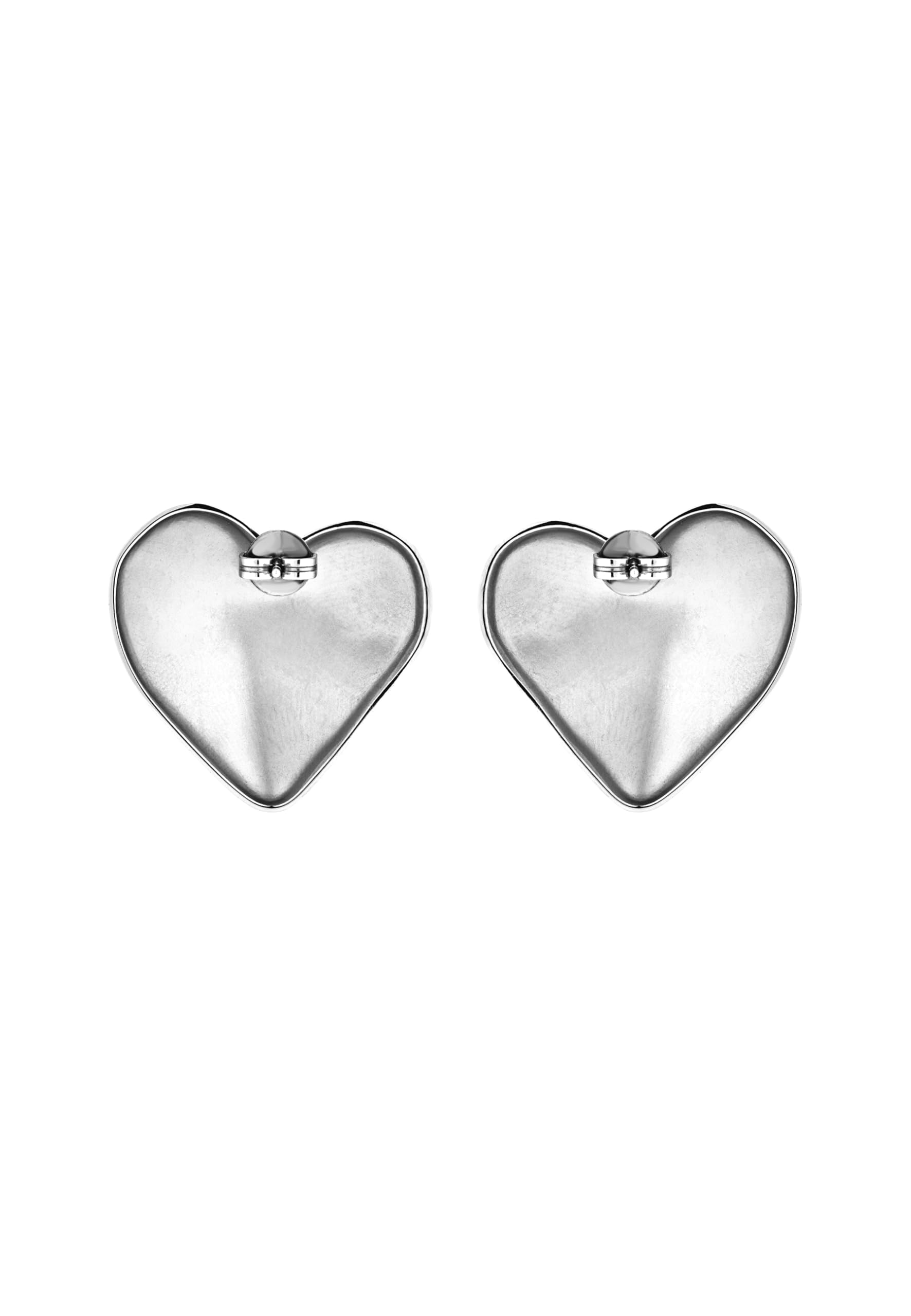 Breil, Collezione Big Heart, Orecchini Donna in Acciaio Lucido a Forma di Cuore, Chiusura a Farfalla, Idea Regalo Donna