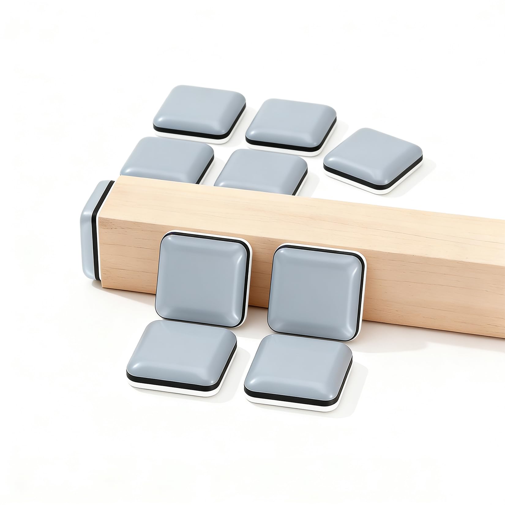 25 Pcs PTFE Teflon Furniture Sliders for Carpets, 25mm Self Adhesive Furniture Moving Pads, fFurniture Glides for Hardwood Floors and Carpets, Chairs, Tables, Appliances(Square)