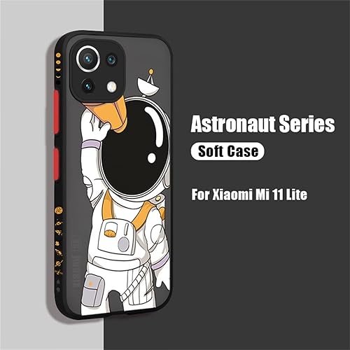 Miniatura 2 de Funda diseñada para Redmi K40, de silicona suave y divertida y divertida con diseño de animé de astronauta espacial de dibujos animados para