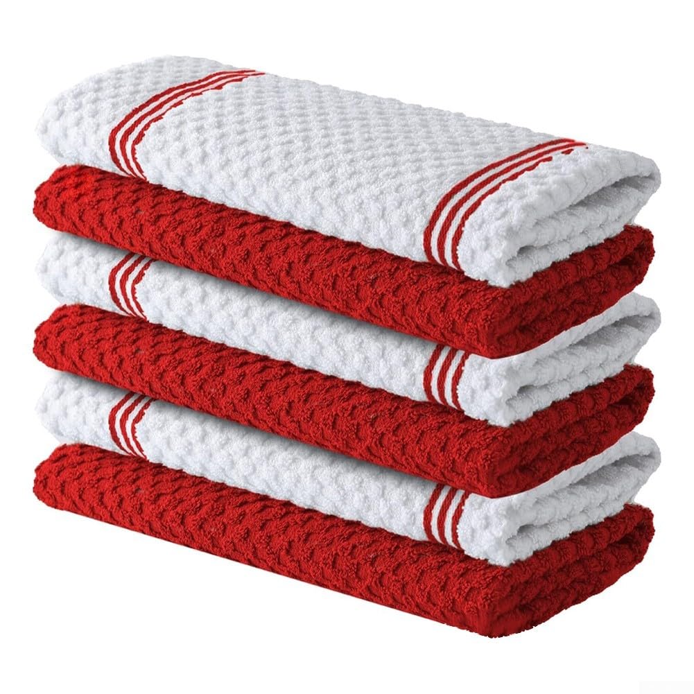 Toallas de cocina de algodón ultra absorbentes y suaves para vajilla