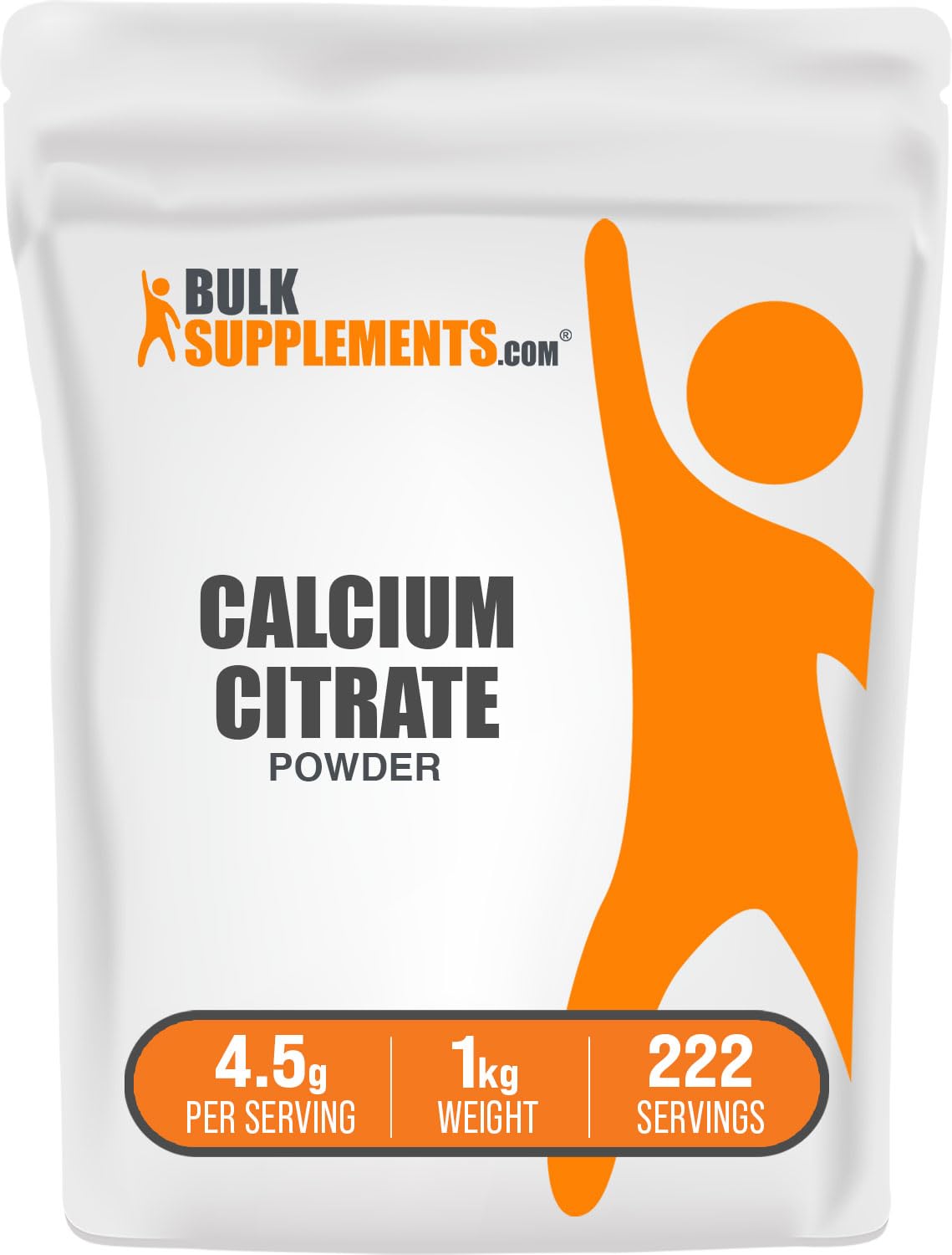 BulkSupplements.com Calcium Citrate Powder - 4760mg (1000mg of Calcium) per Serving, 210 Servings - 1 Kilogram