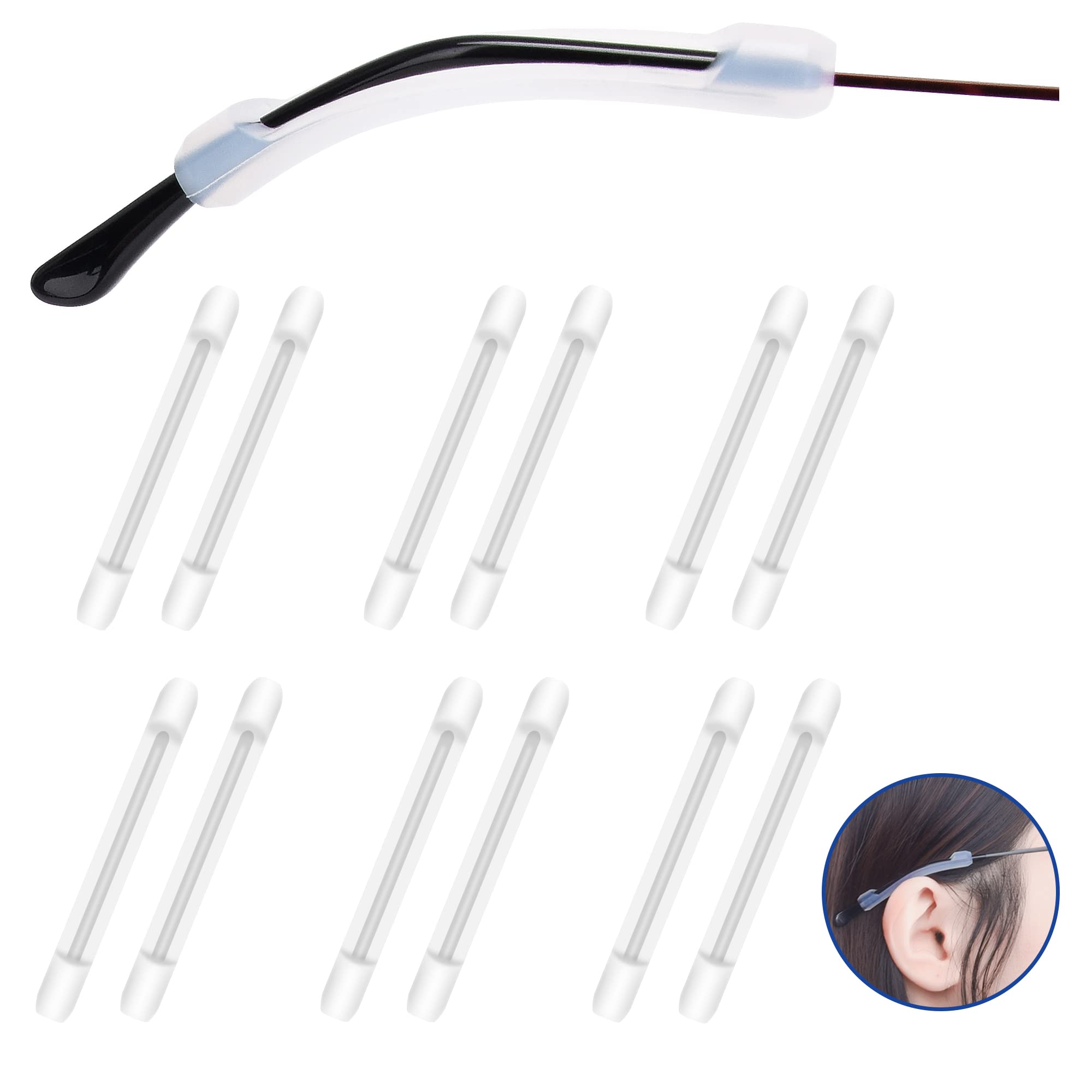 Anti-Slip Eyeglass Ear Grips Hook Comfortable Silicone Temple Tips Sleeve Retainer Eyewear Sunglasses Spectacles