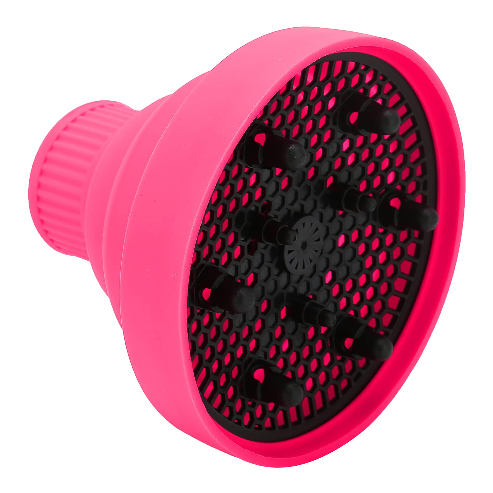 Hair Dryer Diffuser Universal Collapsible Silicone Hair Dryer Diffuser Portable Travel Folding Hair Blow Dryer Diffuser(Pink)
