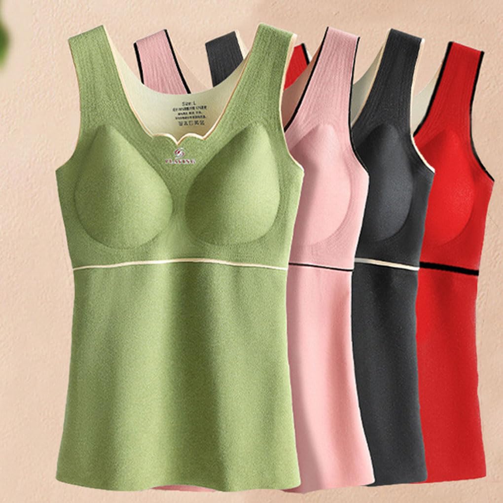 Sous-vêtements thermiques épais à haute élasticité pour femme, décontracté, amincissant, fibre acrylique, gilet basique pour la maison, noir, taille L