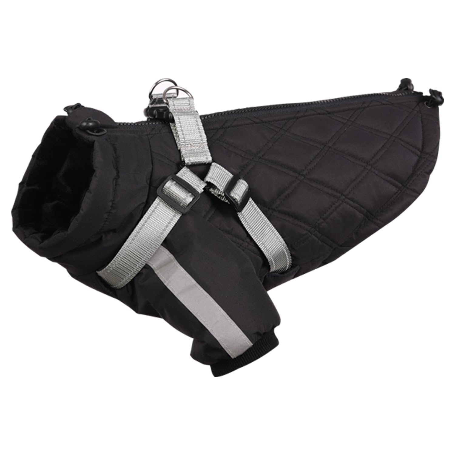 CITÉTOILE Abrigo cálido para Perros con arnés, Chaqueta Resistente al Viento para Clima frío, Ropa de Invierno para Perros con Cremalleras y puños Sueltos para Perros pequeños, medianos y Grandes, XS