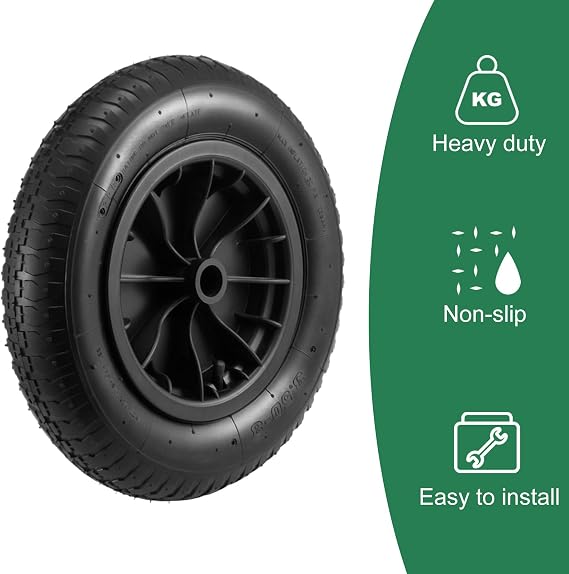 CROWNSHOP Wheelbarrow Wheel Replacement 14