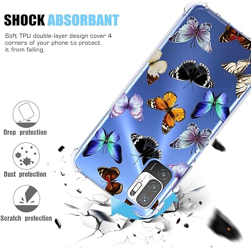 Miniatura 7 de Funda de teléfono para Redmi Note 10 5GPoco M3 ProRedmi Note 10T 5G M2103K19G Funda para niñas y mujeres, funda protectora transparente de TPU suave