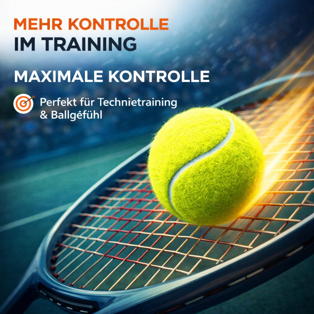 6X balles de Tennis Jaunes avec Sac de Transport, idéales pour entraînement, compétition, Chiens et Machine à Laver