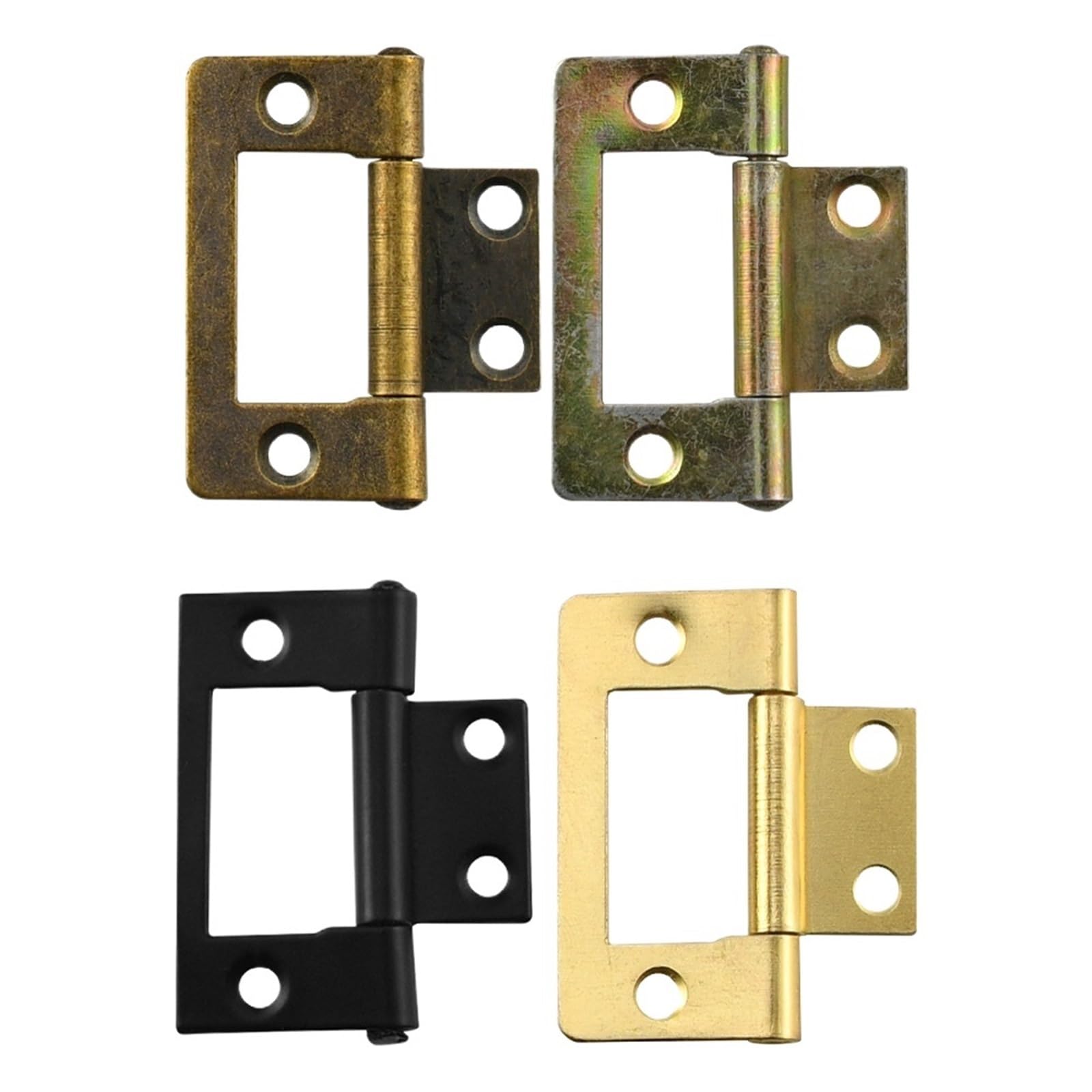2Pcs Door Cabinet Hinge 38 * 21mm(Antique Bronze 2pcs)