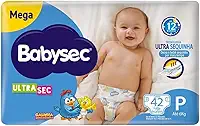 Fraldas Babysec Ultrasec Galinha Pintadinha, P, 42 Unidades