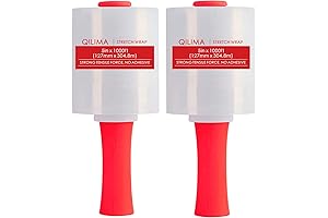 Industrial Clear Stretch Wrap Film in Red