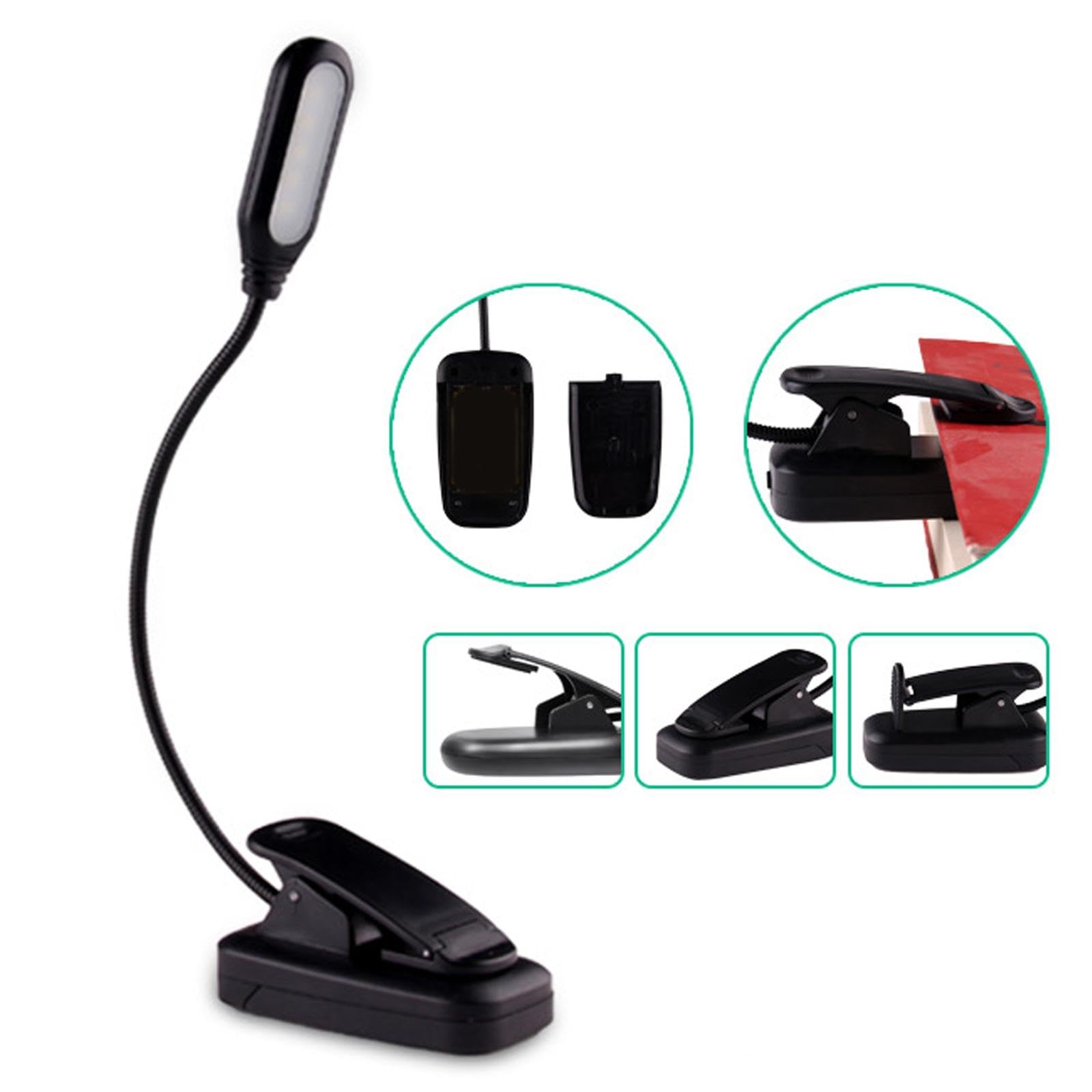 Set di 10 luci da lettura a LED con clip per lettori che leggono a letto amanti dei libri con batteria
