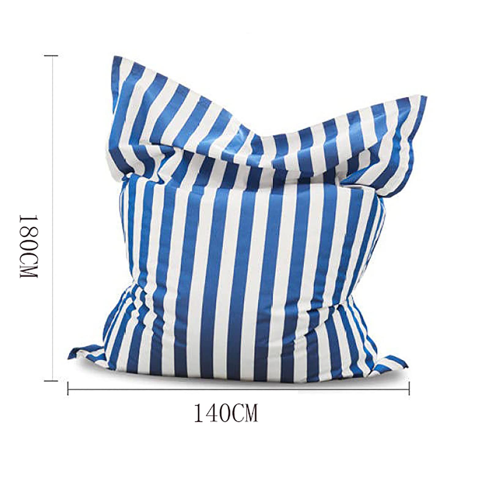 Grande pouf galleggiante impermeabile per lato piscina, 140 cm x 180 cm, poltrona a sacco gigante da esterno, copertura per mobili esterni (senza imbottitura)