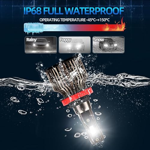 Miniatura 7 de Compatible con bombillas LED NISSAN ALTIMA (2007-2018) para faros delanteros NISSAN ALTIMA, haz alto H11H9+H11H9 bombillas LED de haz bajo, 500%