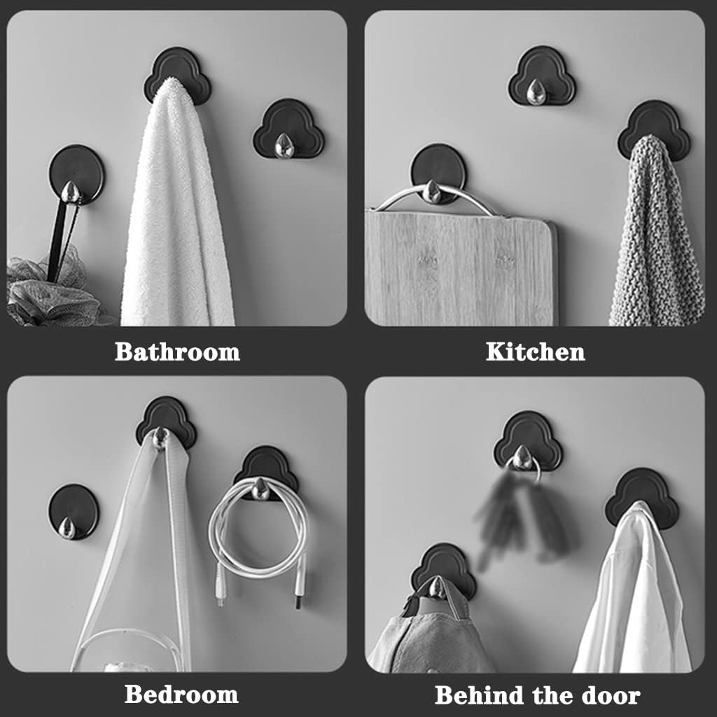 Wall Hook，Door Hook, Wall Hooks Wall Hooks Decorative Cloud Shaped Clothes Hooks, No Trace Wall Hanging Hook, Multifunctional Storage Hangers, Load Bearing 1kg(White)