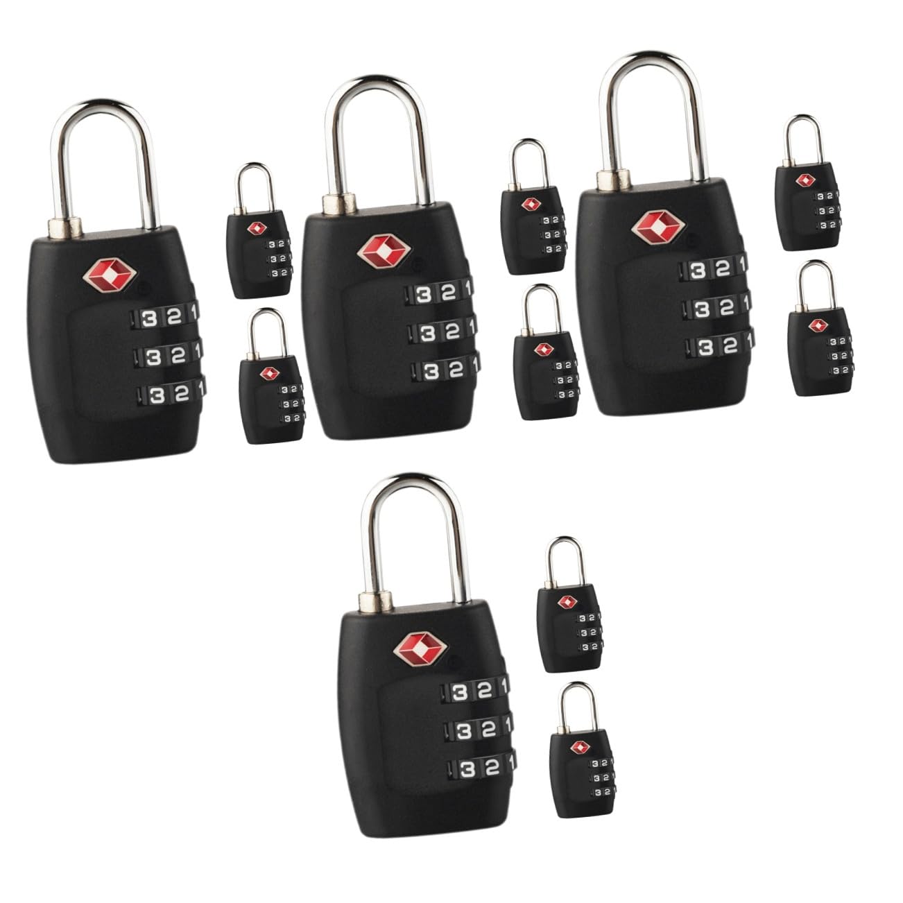 Angoily 12pezzi Serrature Combinazione Per Valigie e Bagagli Design Moderno e Facile Da Usare Adatte Per Viaggi e Zaini Sicurezza Senza Chiave Con Codice