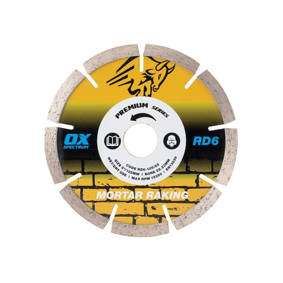 Ox Group Uk Ox Tools Rd6-125/22 Spectrum Plus Diamond Blade - Mortar Raking - 125/22.22Mm Ea
