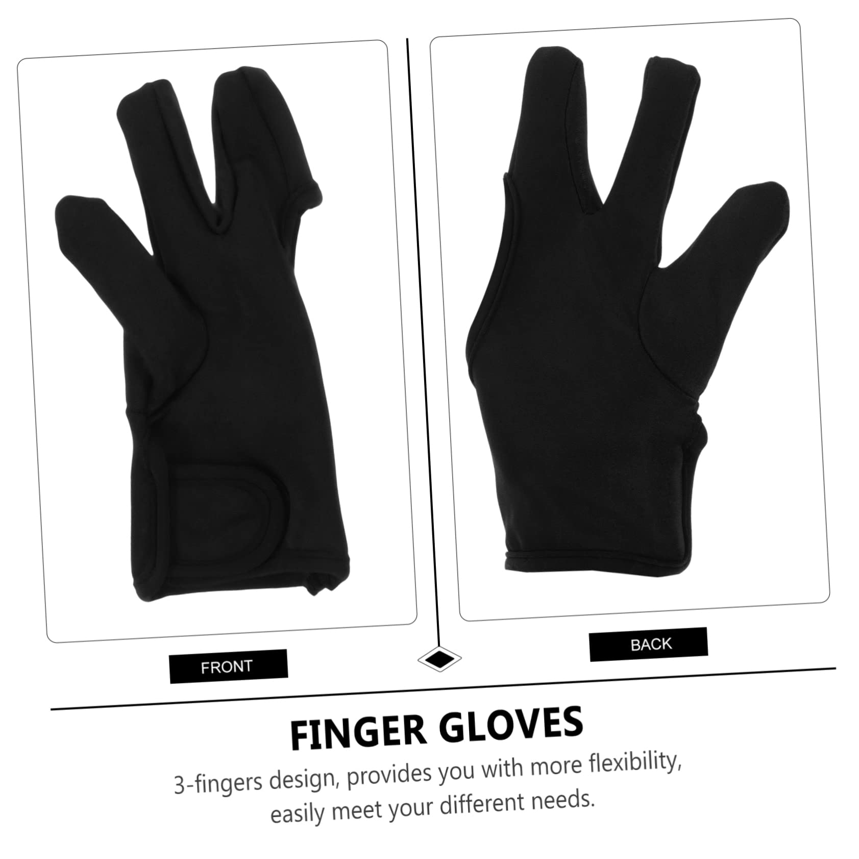 FRCOLOR 9 Piezas Guantes De Peluqueria Guantes De Calor De Varita Rizadora De 3 Dedos Resistentes Calor Protección Térmica Para El Cabello Black Algodón