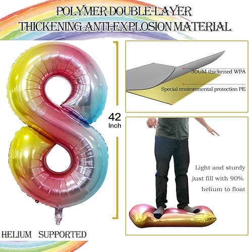 Miniatura 279 de GOER Globos con el número 40 para decoraciones de fiesta de cumpleaños número 40, globos de helio de aluminio jumbo de 42 pulgadas para 40