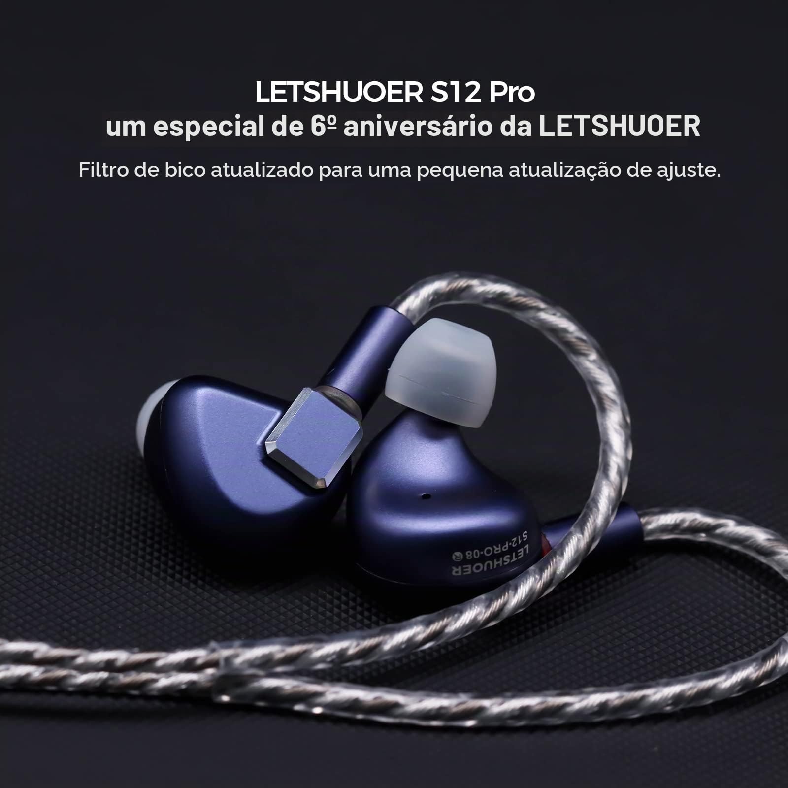LETSHUOER S12 PRO ダークブルー Letshuoer Fones de ouvido intra-auriculares S12 PRO 14,8 mm planar
