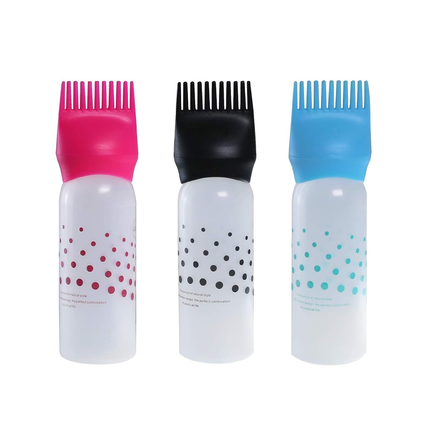 BANIRA Abs Plastic Root Comb Oil Applicator Bottle With Graduated Scale Empty Hair Dye Applicator Comb For Salon Hair Coloring Dye Hair Oiling Care, Hair Bleach (Multicolor,Pack Of 1), 300 ML-image-16