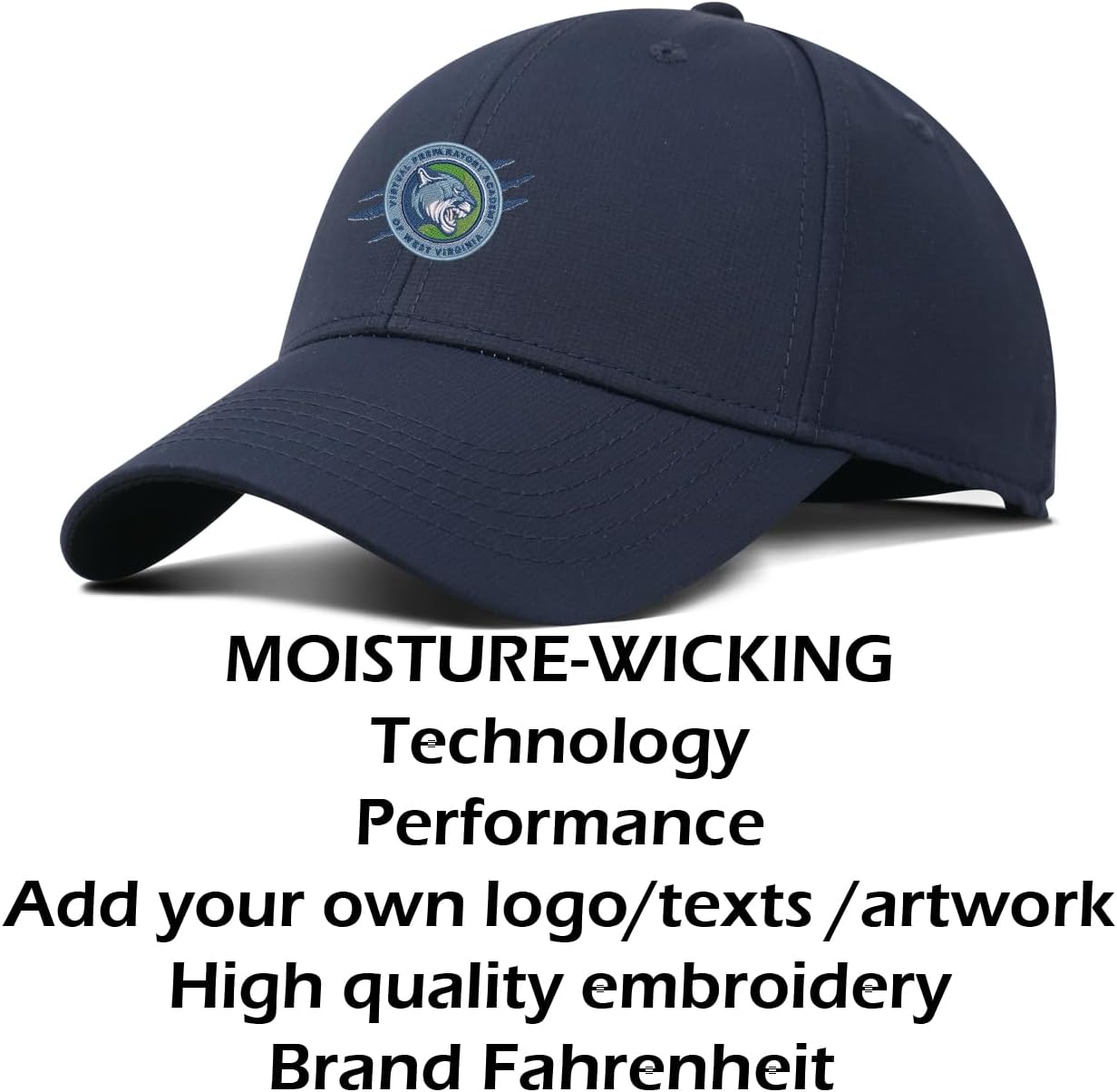 INK STITCH 364 Fahrenheit Custom Personalized Embroidery Tech Peformance Caps image 3