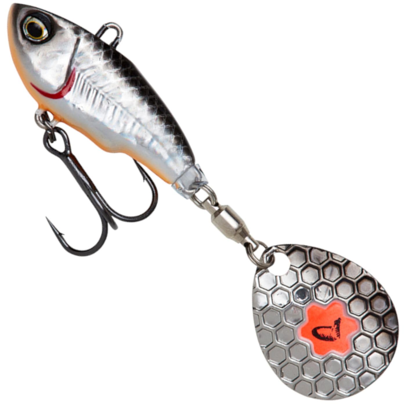 Savage Gear Fat Tail Spin Sinking Jig Spinner, Size/Weight: 6.5 cm/12.5 g, Dirty Silver, Pack of 1 Sporting Goods