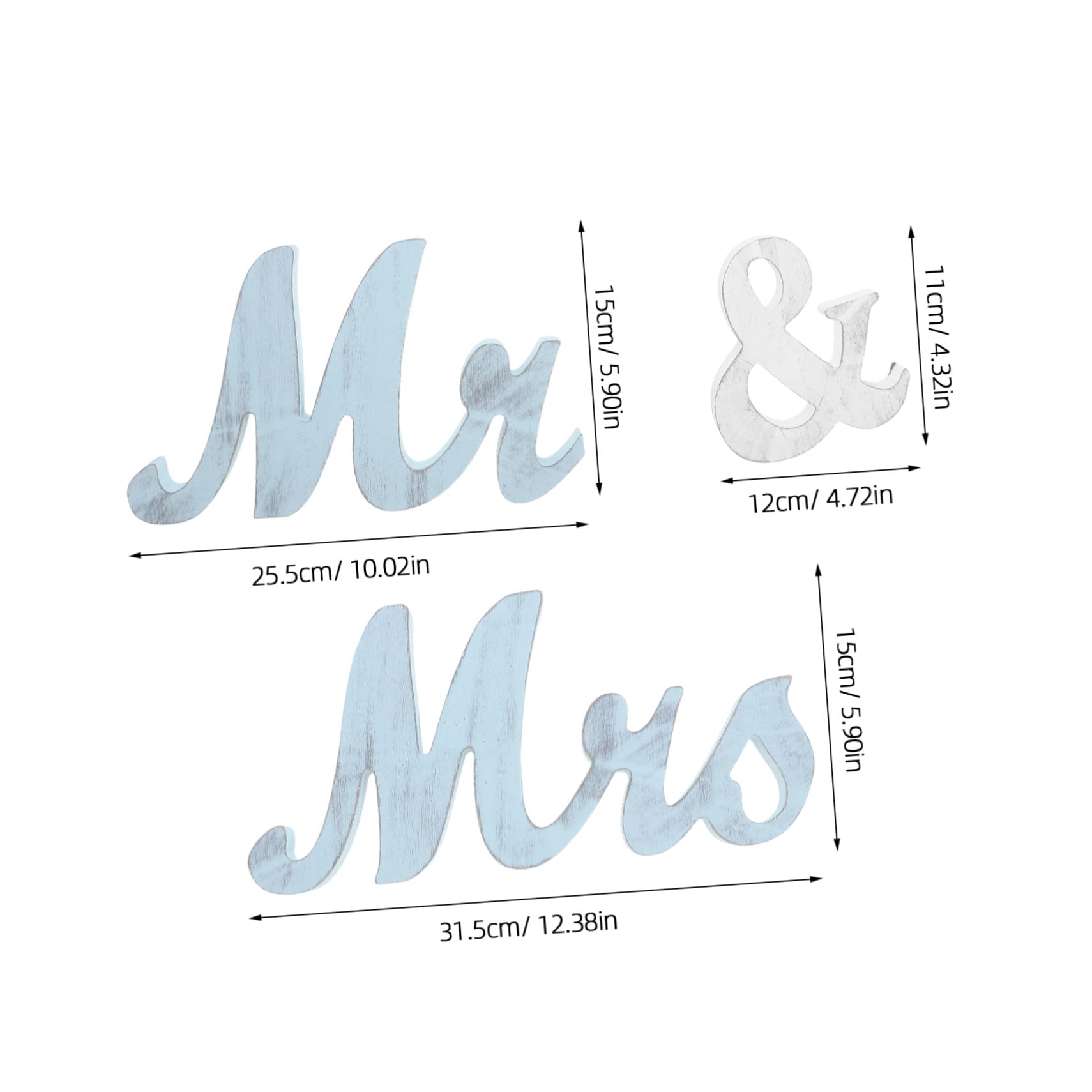 Letras de Madera para Adorno de Mesa de Boda y Celebraciones Elegantes