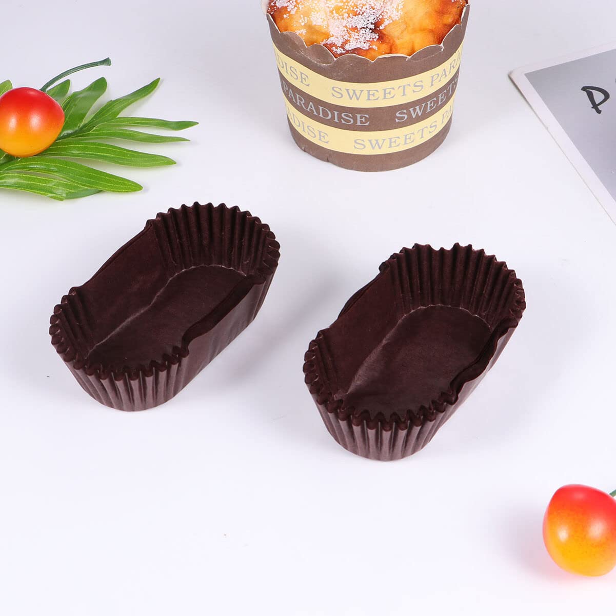 1000 pirottini ovali di carta per torte, sicuri, a prova di grasso, a forma di barca, per pane, muffin, torte, muffin, cupcake