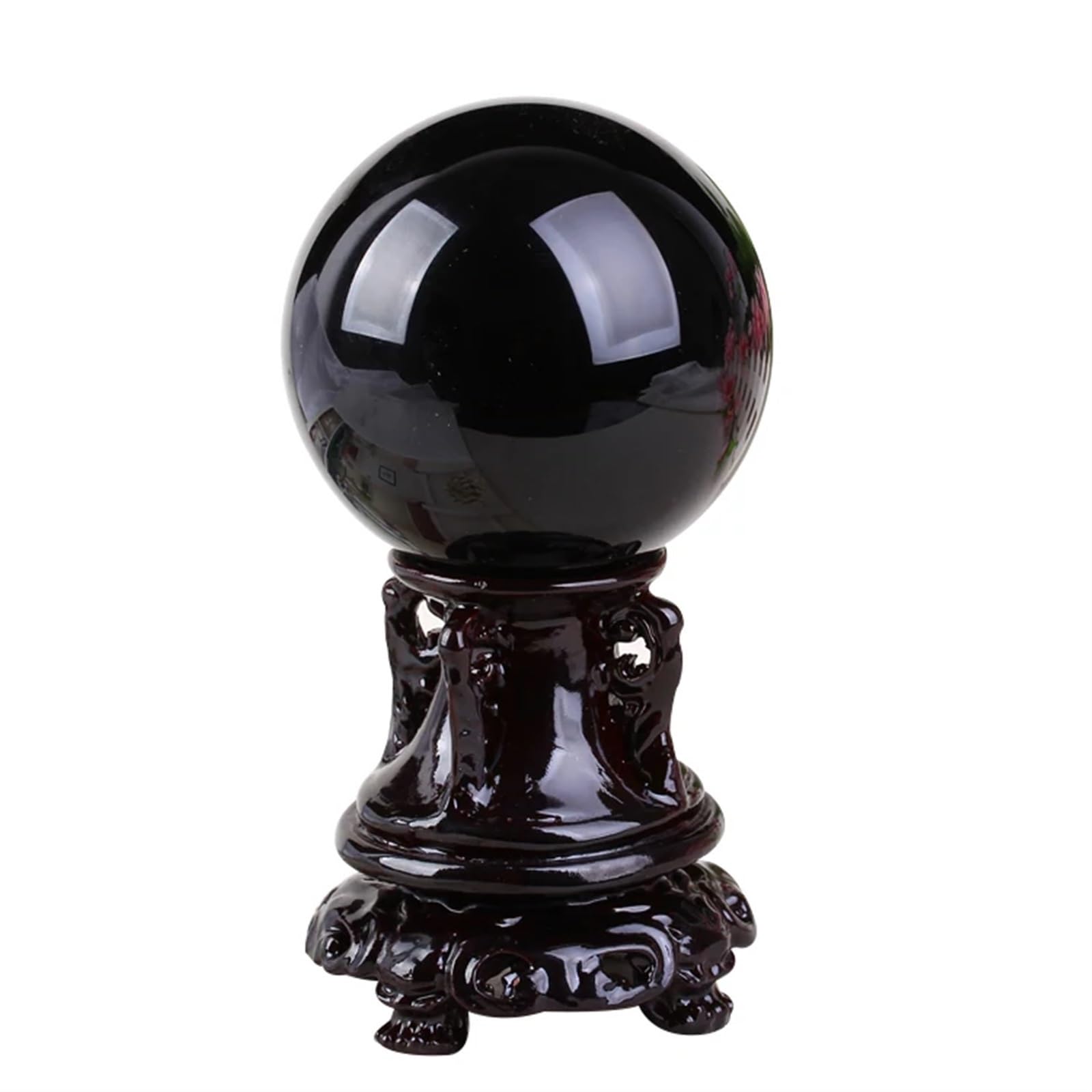 XZCASD Beautiful Natural obsidian crystal ball handmade home decoration(Gris claro,6cm)