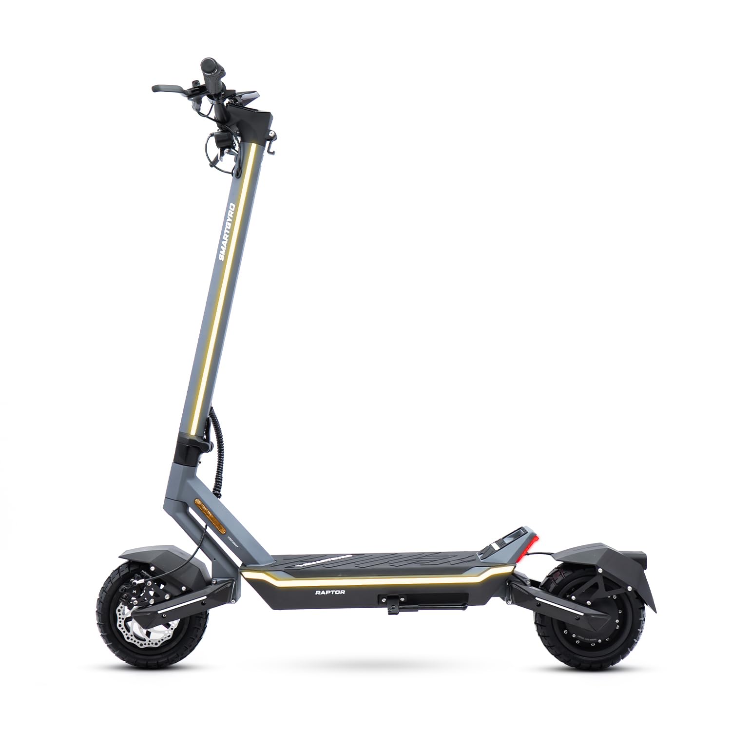 smartGyro Raptor EVO - Patinete Eléctrico de 48V, 1000W. Ruedas de 10", Doble suspensión del. y Tras., Triple Frenada, App, Morado