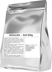 Spirulina em Pó 500g, Espirulina Verde Maxima, Refil, Suplemento Vegano, Rico em Proteínas e Magnésio