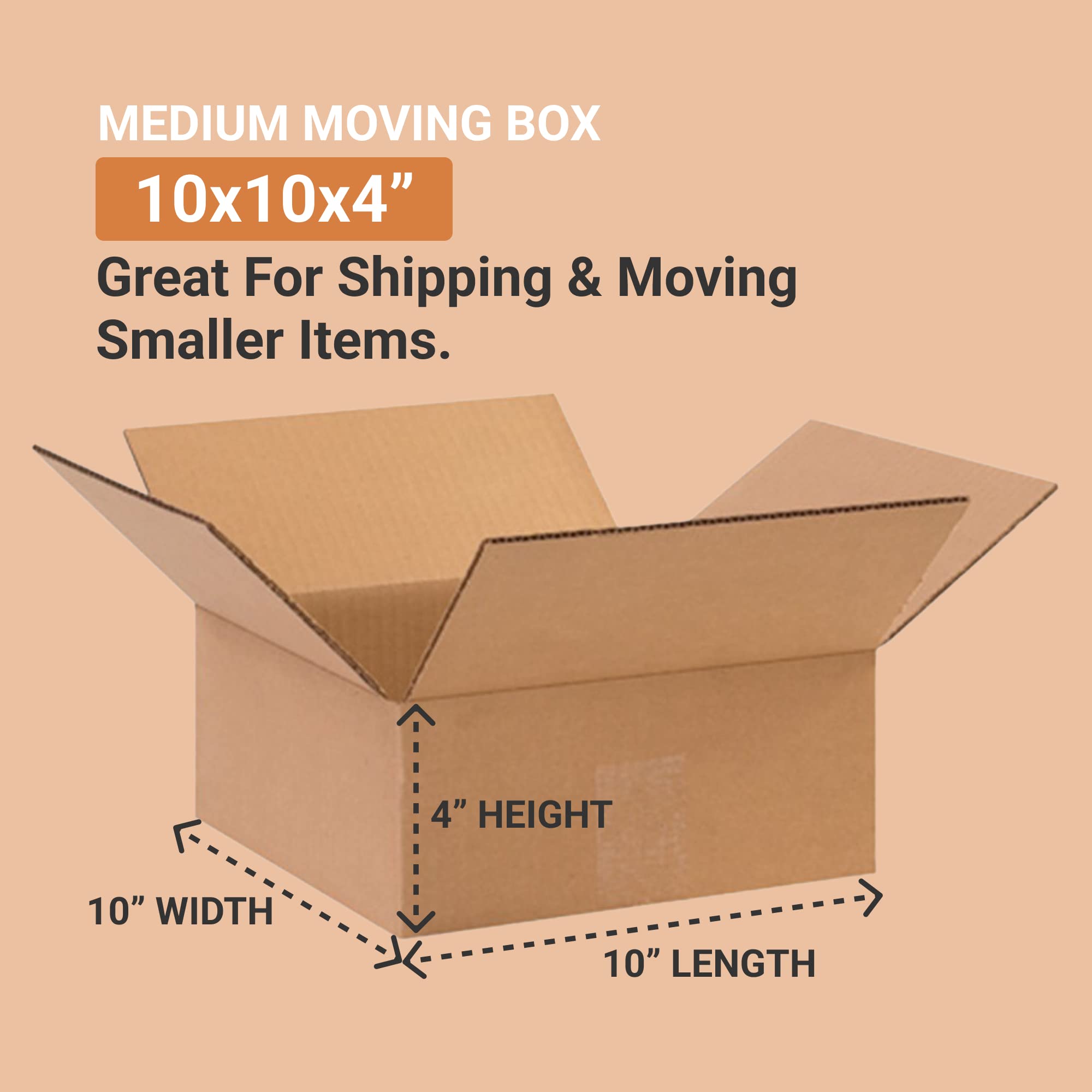 BOX USA 14 X 10 X 2 Corrugated Cardboard Boxes, Flat 14'L X 10'W X 2'H