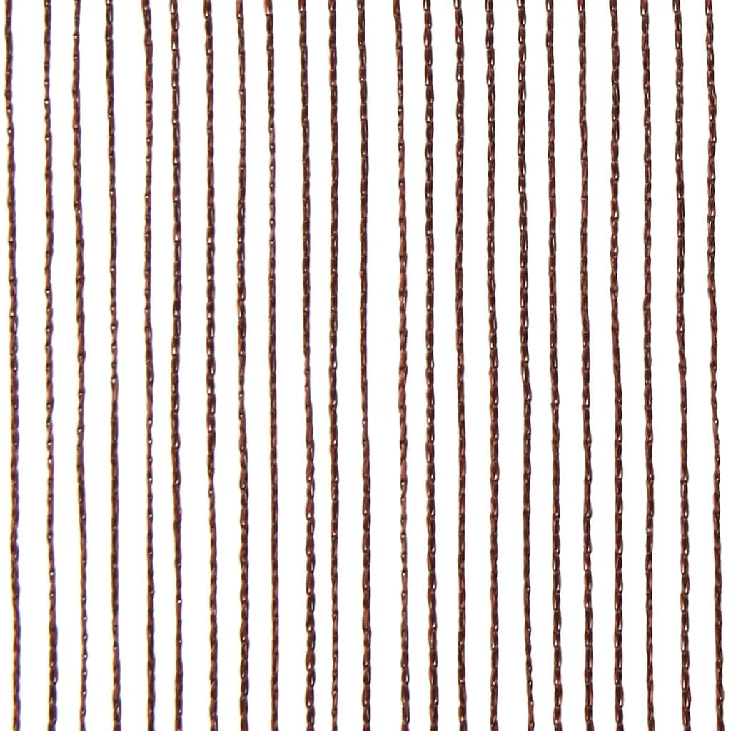 Fadenvorhänge 2 STK 140 x 250 cm Braun, Blickdicht, isolierend, als Raumteiler, Sichtschutz, Fenstervorhang, waschbar, mit Tunneldurchzug, vielseitig für Wohnzimmer, Schlafzimmer, Küche