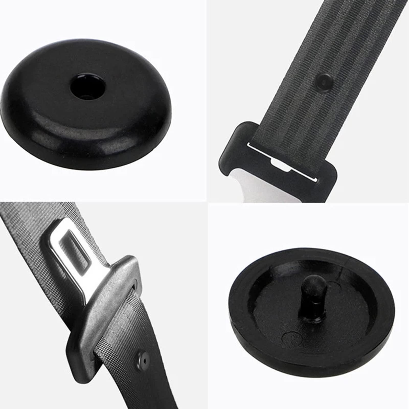 Bottoni Cintura di Sicurezza Auto, Clip Ferma Cintura, Plastica Pulsante Arresto Fibbia Tappo, Con 1 Awl Manico Legno (15 Paia)