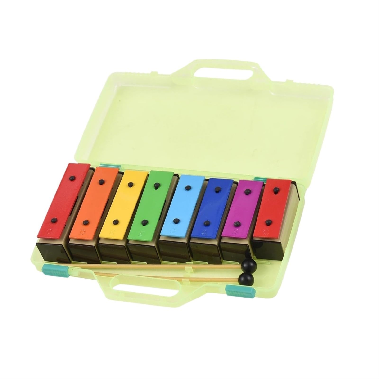 Xilófono Xilófono De 8 Notas Glockenspiel Colorido Placas De Metal De Color Arcoíris Extraíbles Campanas Resonadoras Con Mazos De Plástico