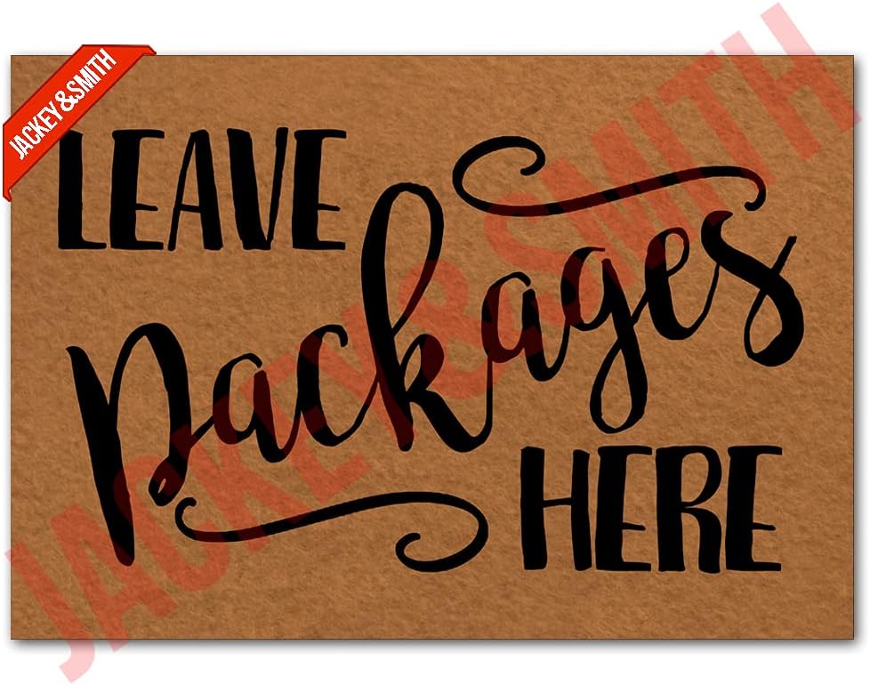 Jackey&Smith Door Mat Leave Packages Here Mats for