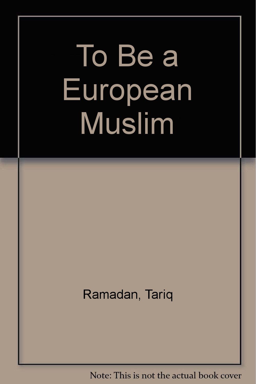 Buy To be a European Muslim — BookShops.in