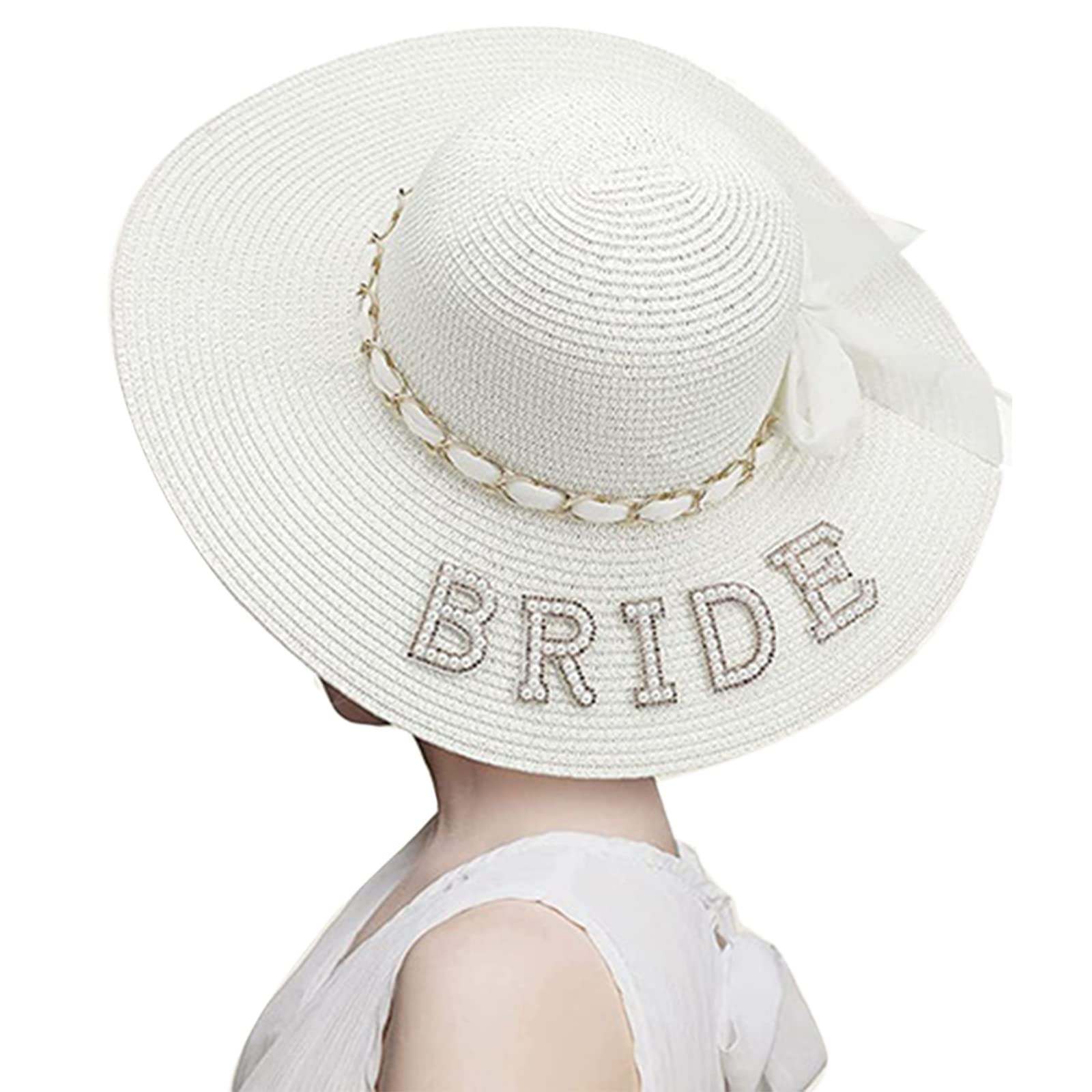 Ensemble de sac à chapeau de paille pour enterrement de vie de jeune fille, enterrement de vie de jeune fille, fiançailles, enterrement de vie de jeune fille, cadeau pour enterrement de vie de